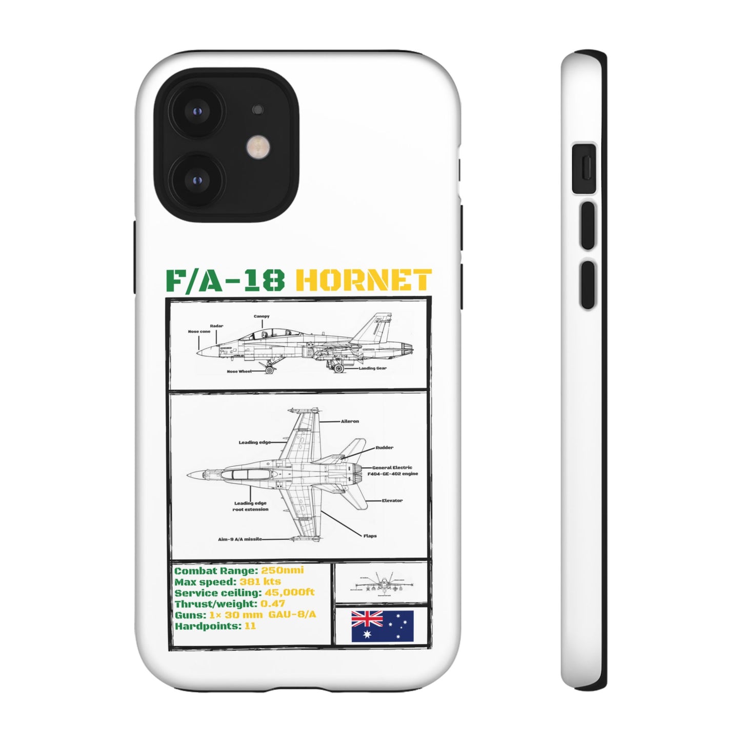 F/A-18 Hornet Schematic edition phone case (RAAF Colour-Way)