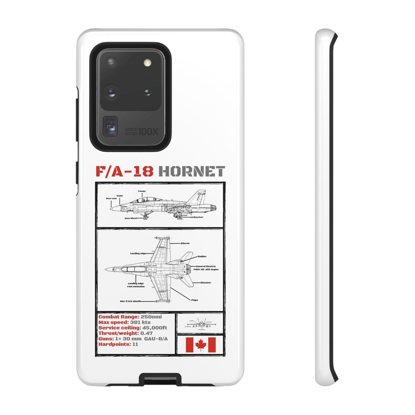 F/A-18 Hornet Schematic edition phone case (RCAF Colour-Way)