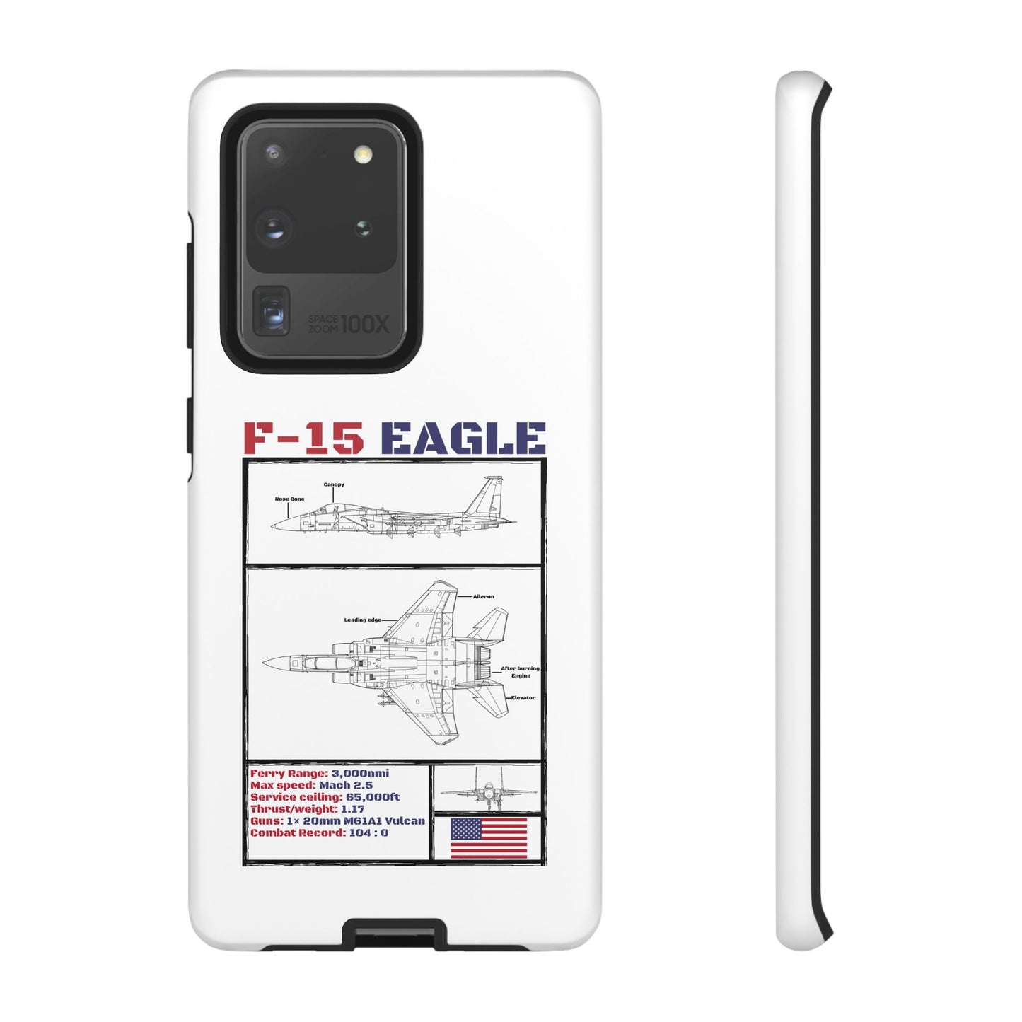 F-15 Schematic edition phone case