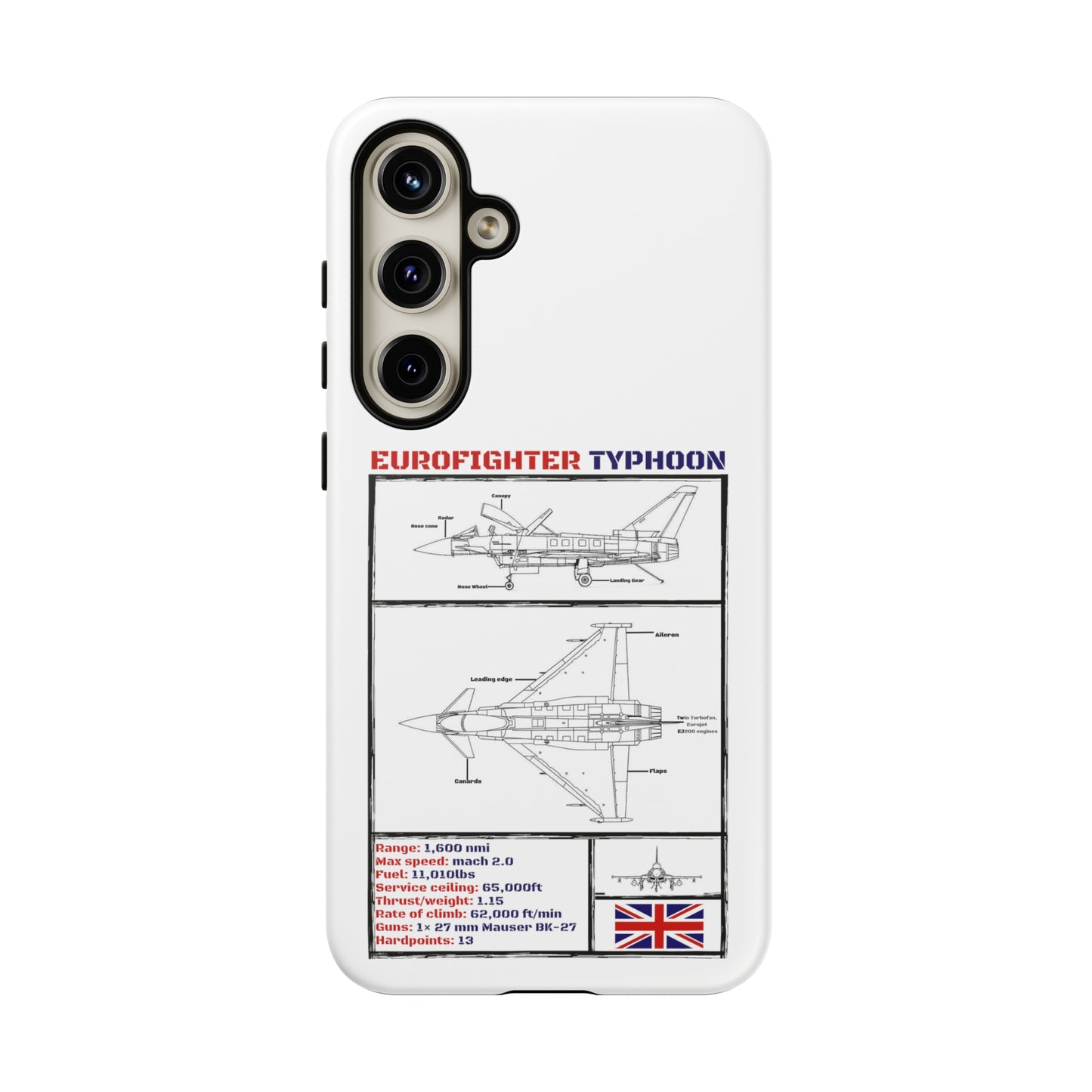 Eurofighter Typhoon Rigid Phone Case (RAF colour-ways)