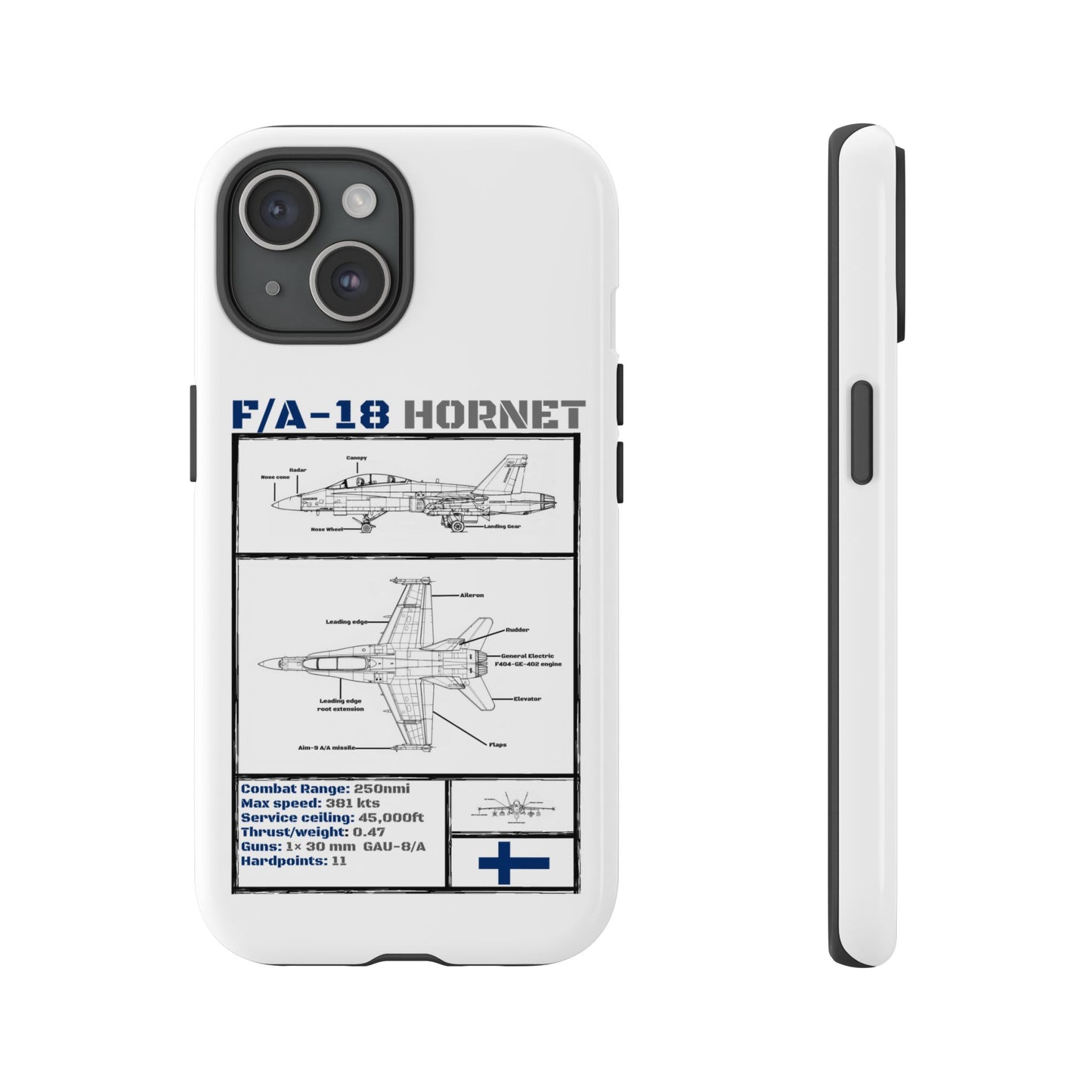 F/A-18 Hornet Schematic edition phone case (FAF Colour-Way)