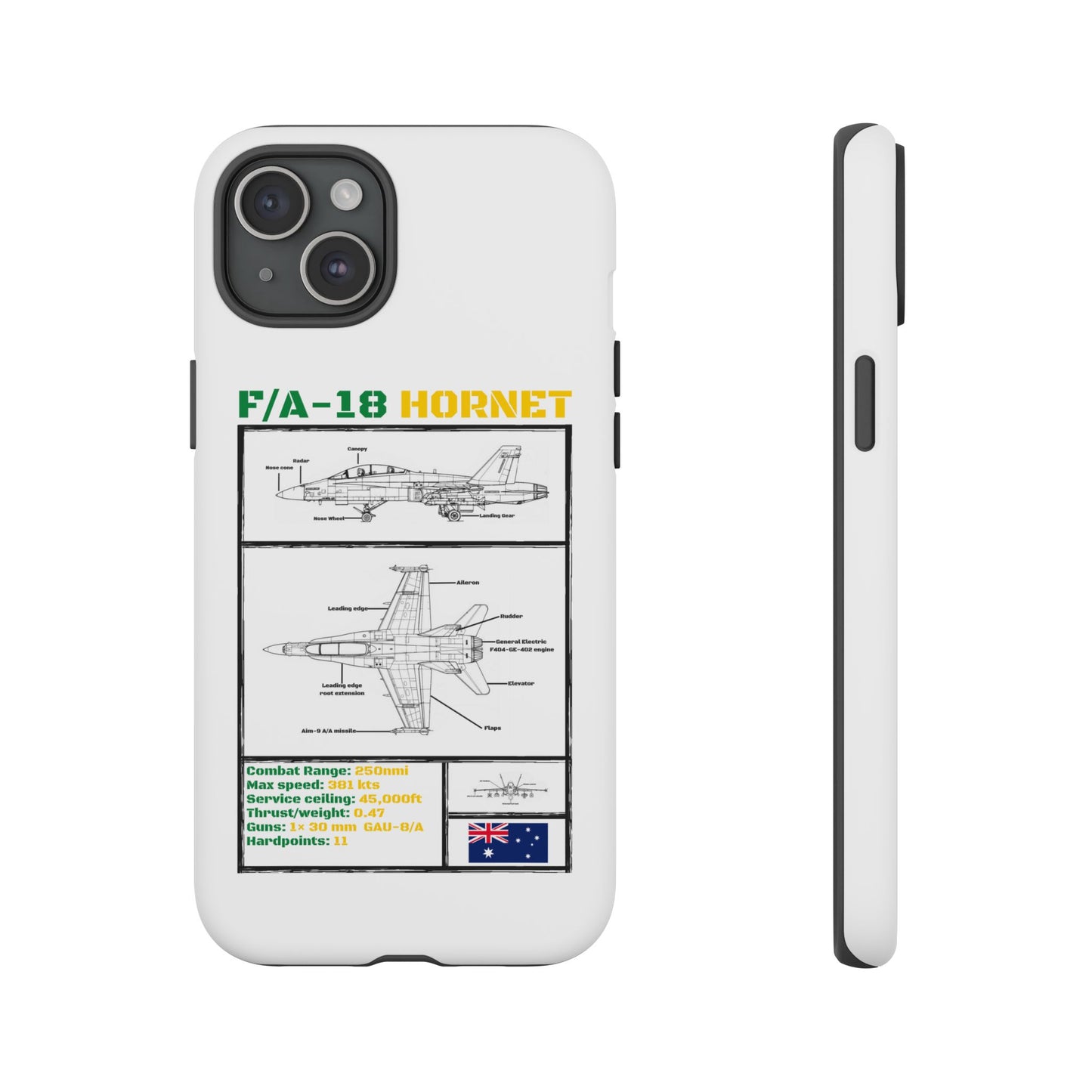 F/A-18 Hornet Schematic edition phone case (RAAF Colour-Way)