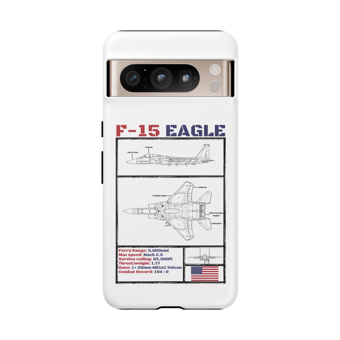 F-15 Schematic edition phone case