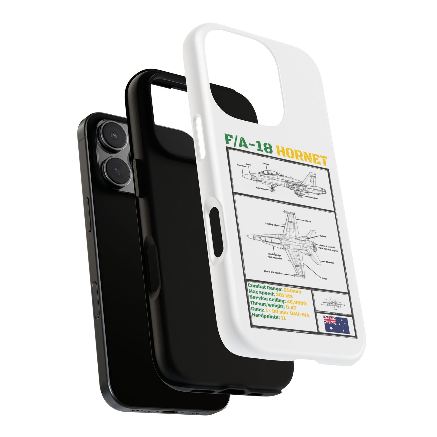 F/A-18 Hornet Schematic edition phone case (RAAF Colour-Way)