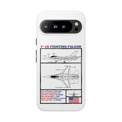 F-16 Fighting Falcon Schematic edition phone case (USAF Colour-Way)