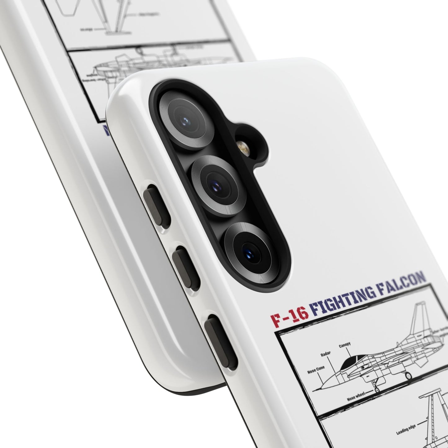 F-16 Fighting Falcon Schematic edition phone case (USAF Colour-Way)