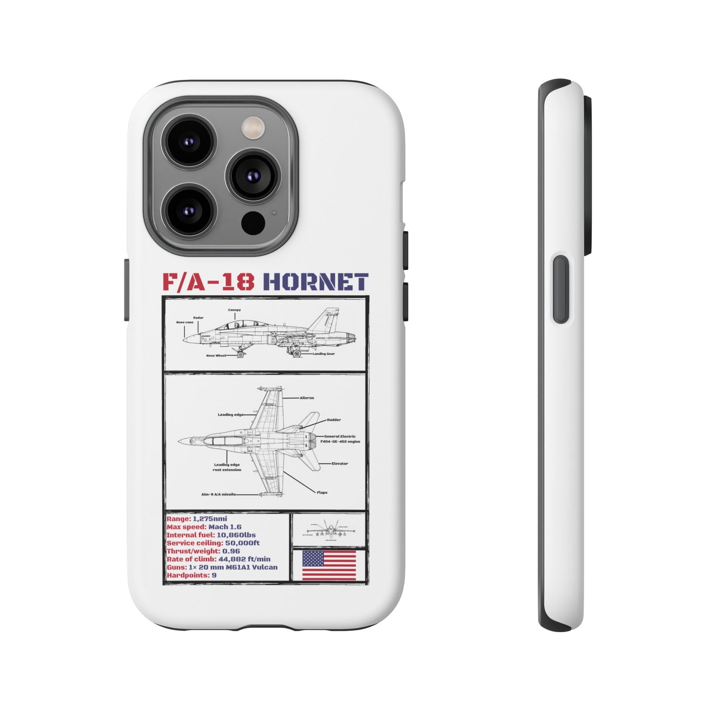 F/A-18 Hornet Schematic edition phone case