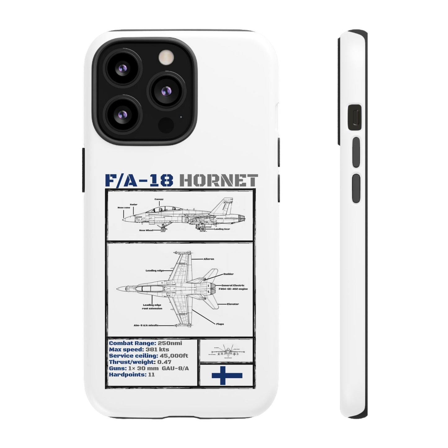 F/A-18 Hornet Schematic edition phone case (FAF Colour-Way)