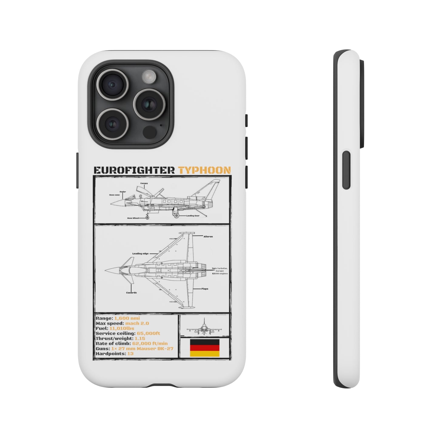 Eurofighter Typhoon Rigid Phone Case (Luftwaffe colour-ways)