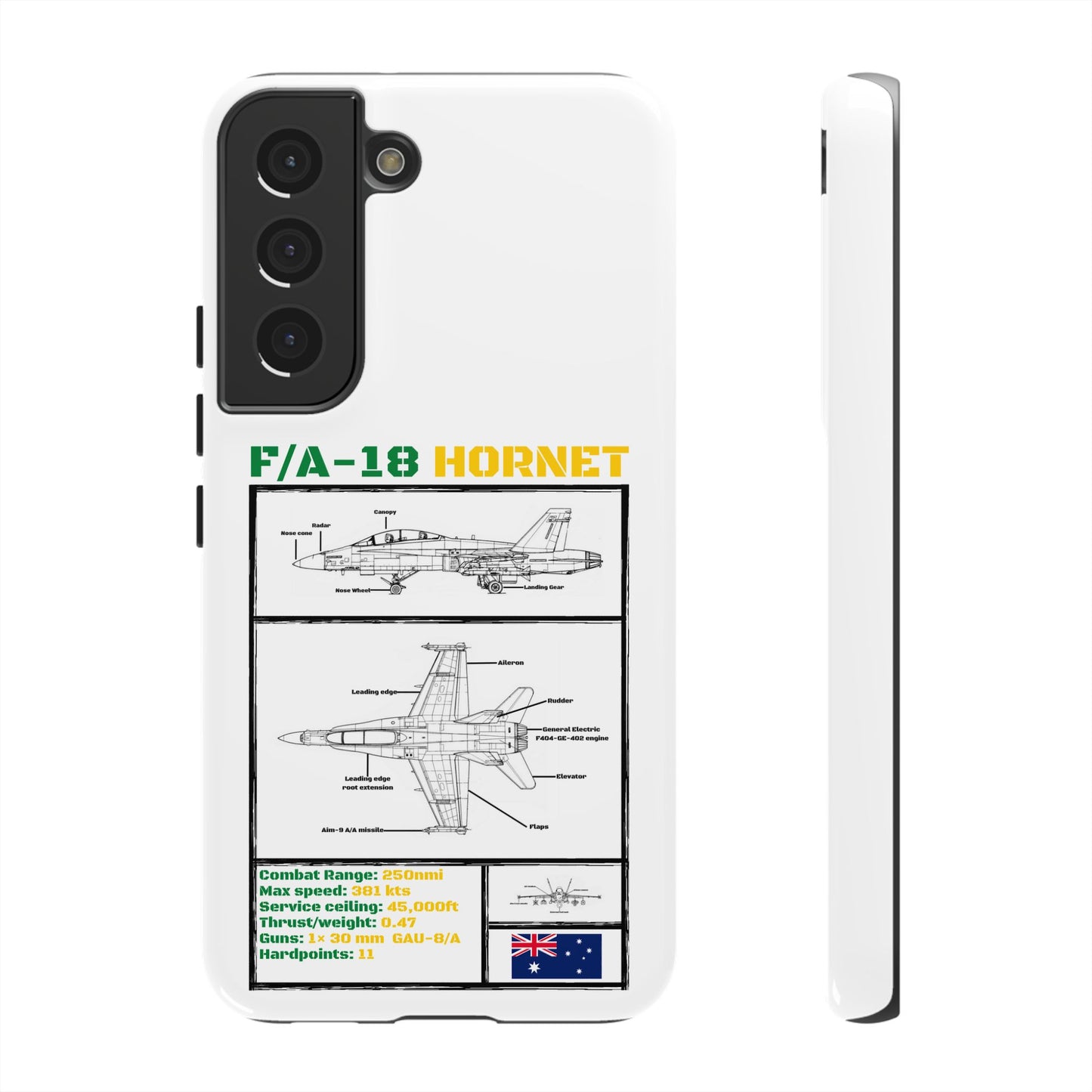 F/A-18 Hornet Schematic edition phone case (RAAF Colour-Way)