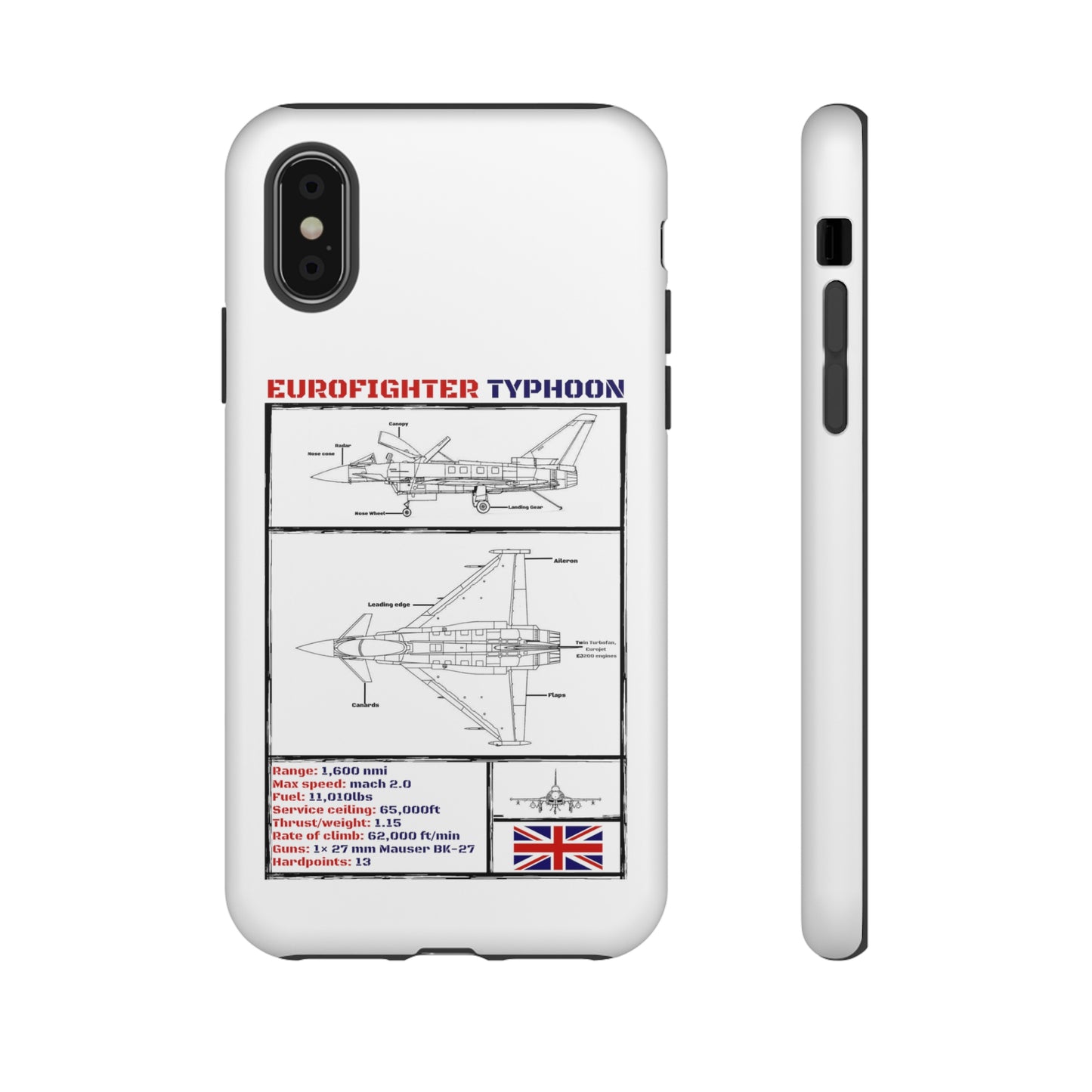 Eurofighter Typhoon Rigid Phone Case (RAF colour-ways)