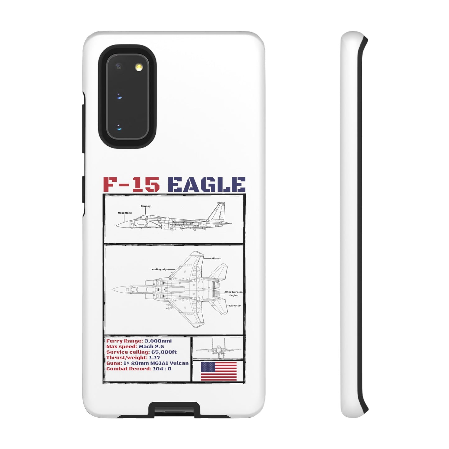 F-15 Schematic rigid Phone Case (USAF colour-ways)