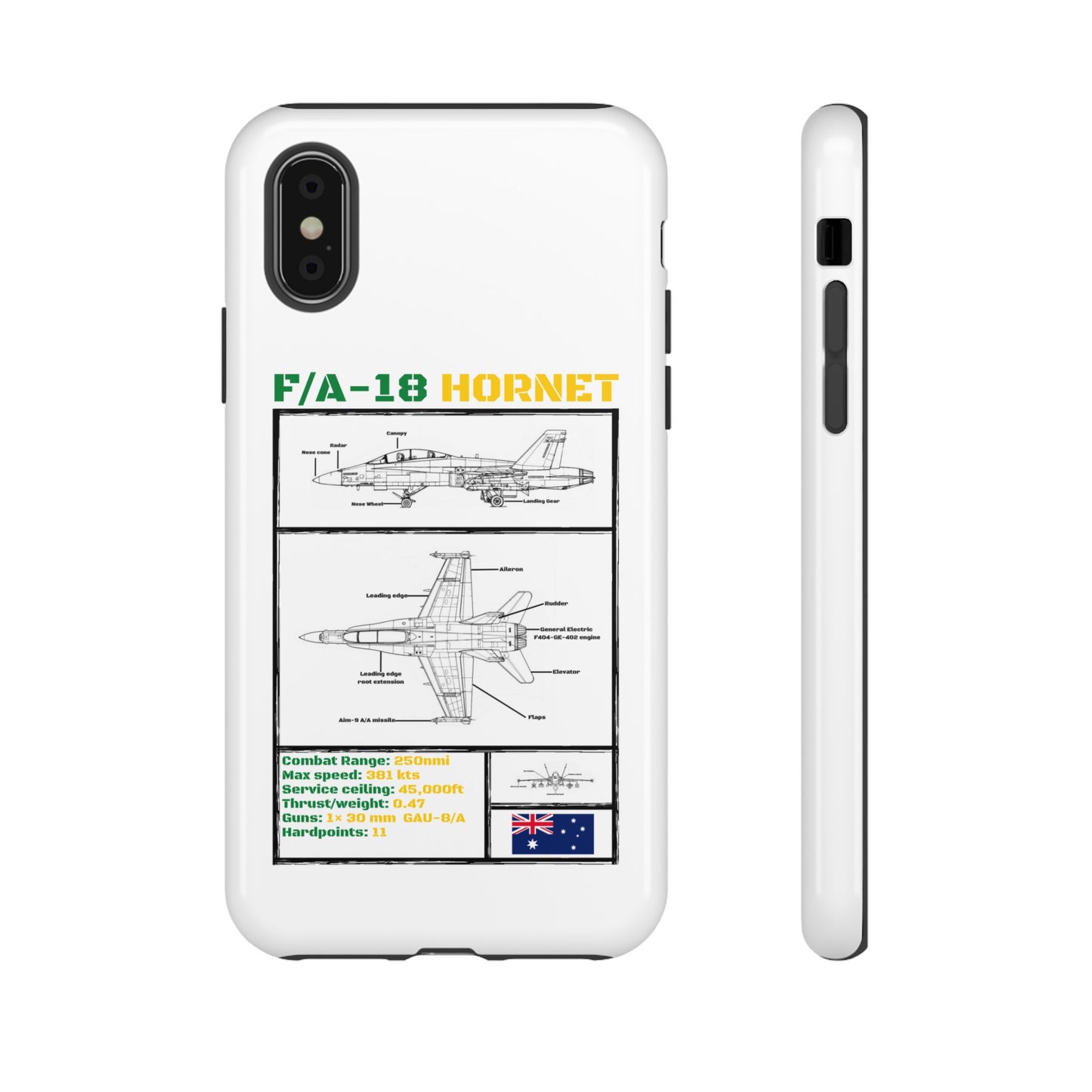 F/A-18 Hornet Schematic edition phone case (RAAF Colour-Way)