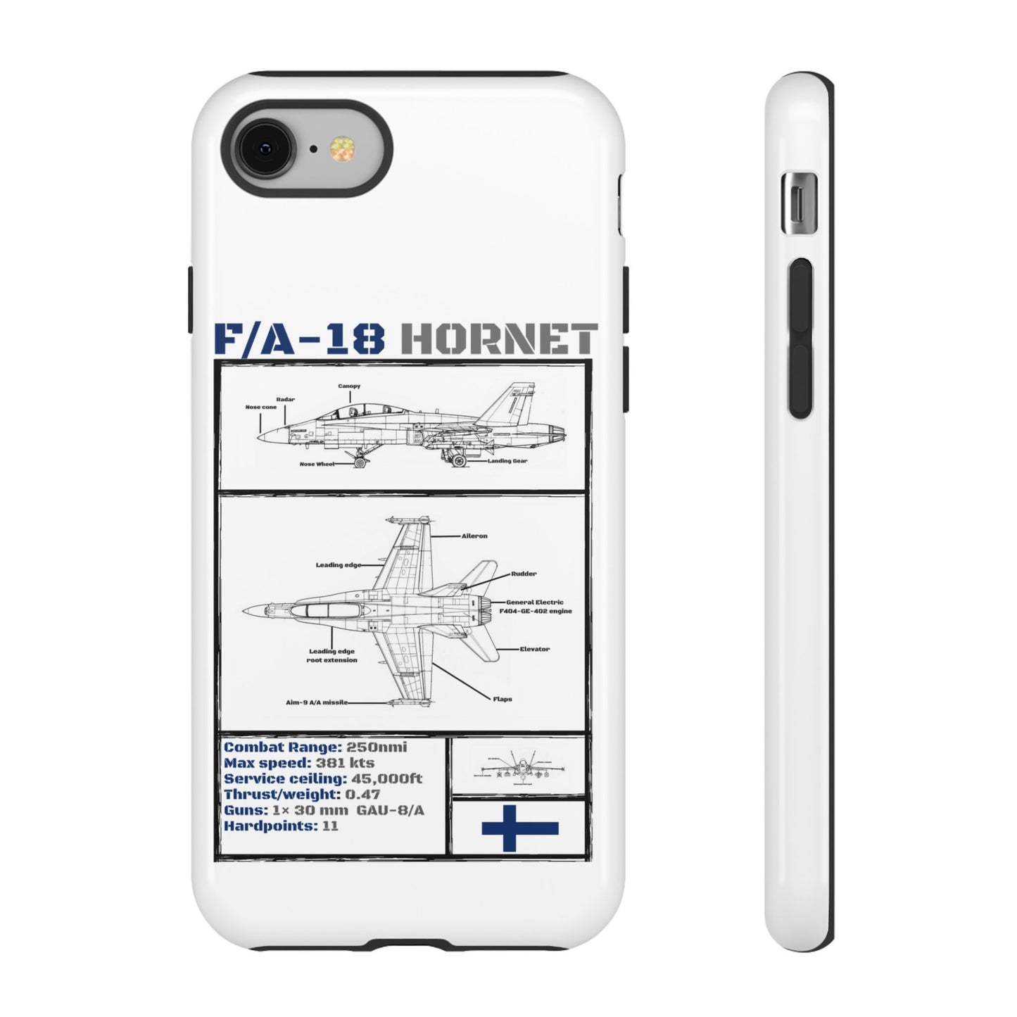 F/A-18 Hornet Schematic edition phone case (FAF Colour-Way)