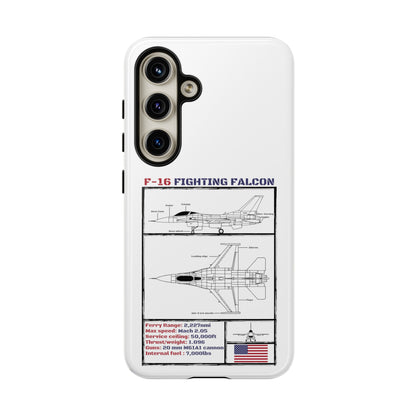 F-16 Schematic rigid Phone Case (USAF colour-ways)