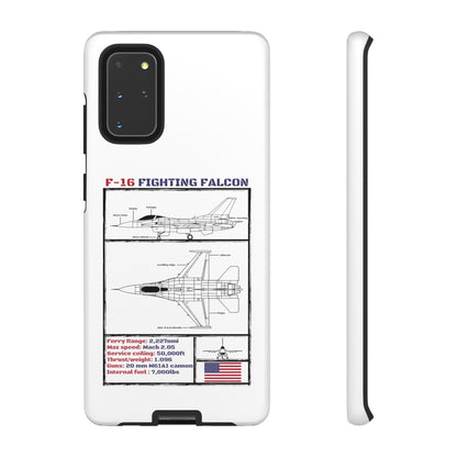 F-16 Schematic rigid Phone Case (USAF colour-ways)