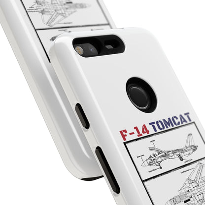 F-14 Tomcat Schematic edition phone case (USAF Colour-Way)