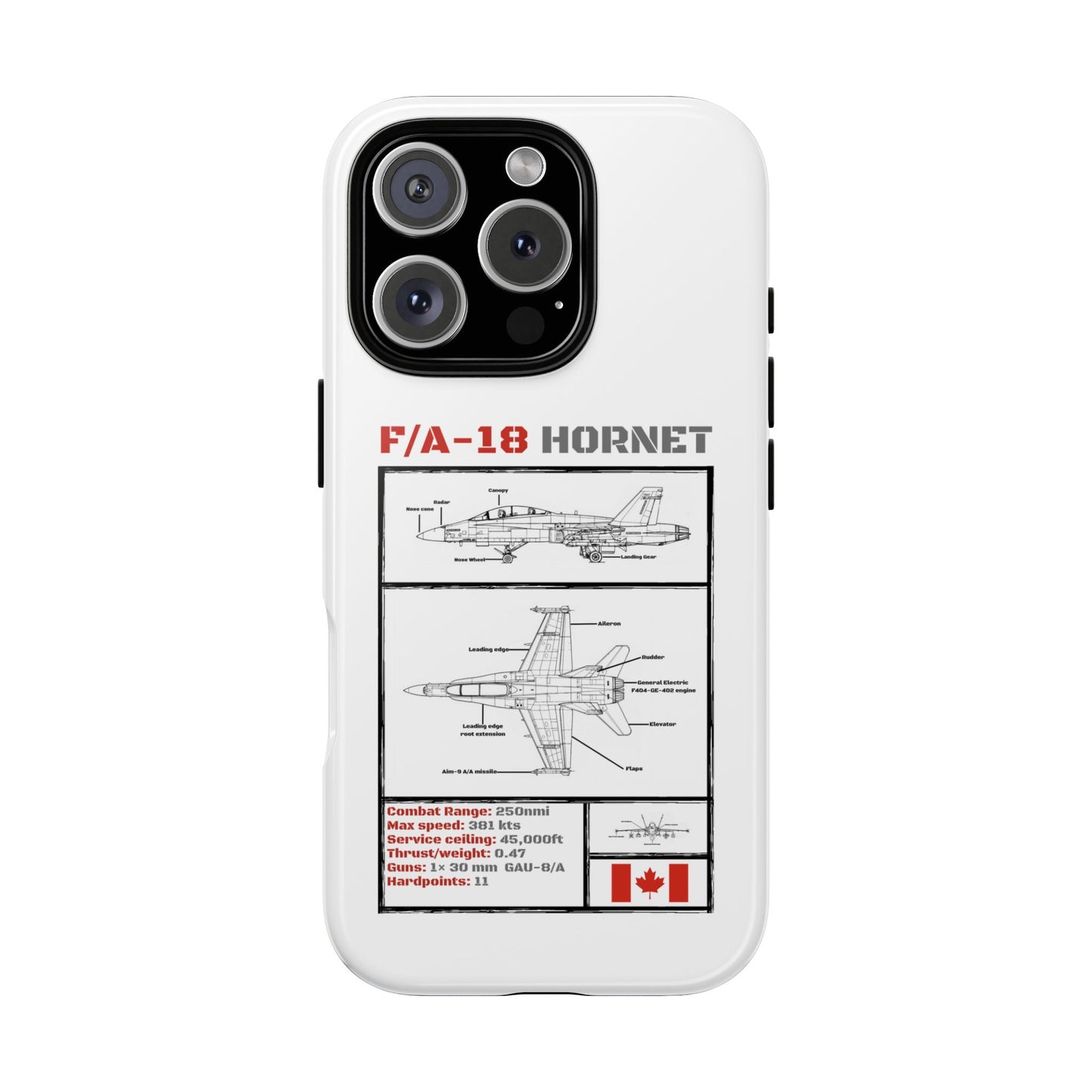 F/A-18 Hornet Schematic edition phone case (RCAF Colour-Way)