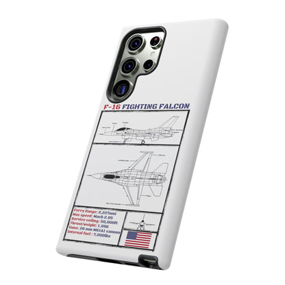 F-16 Schematic rigid Phone Case (USAF colour-ways)