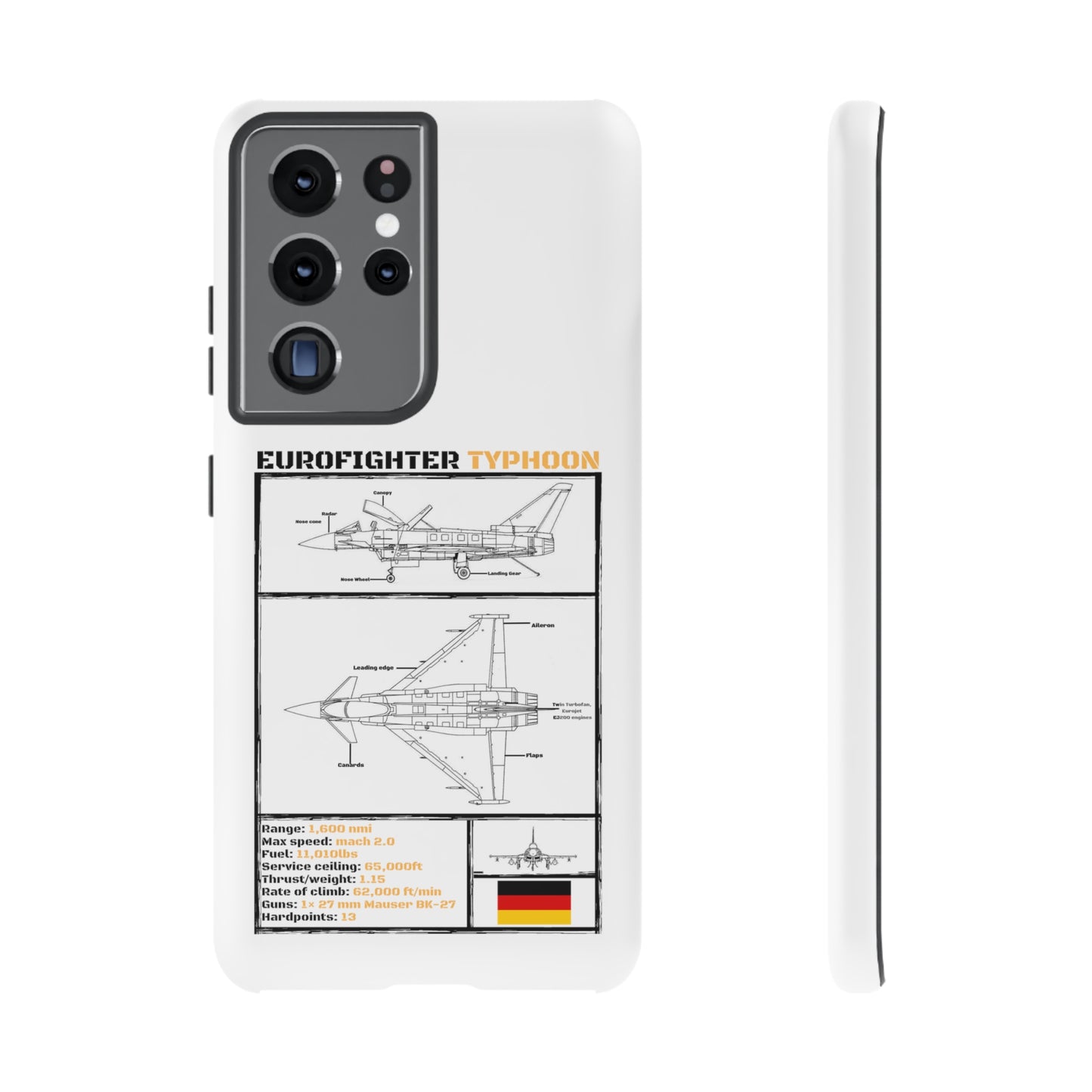 Eurofighter Typhoon Rigid Phone Case (Luftwaffe colour-ways)