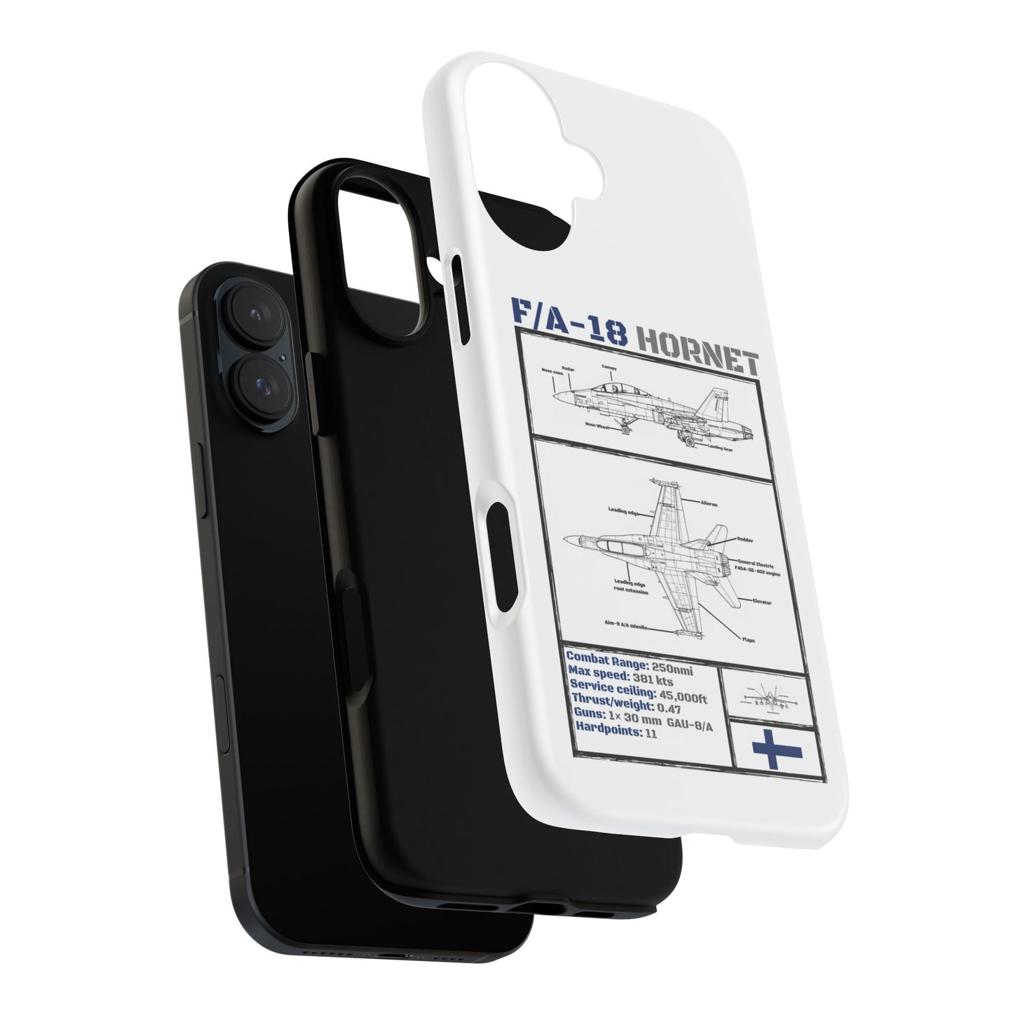 F/A-18 Hornet Schematic edition phone case (FAF Colour-Way)