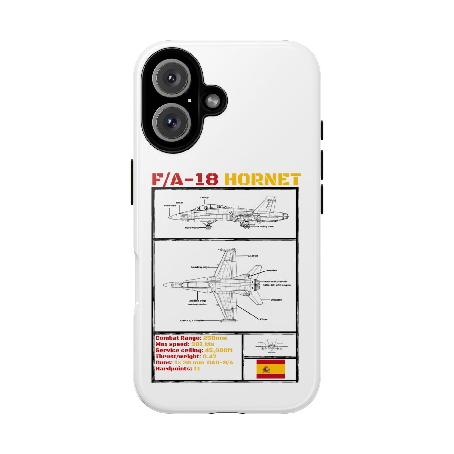 F/A-18 Hornet Schematic edition phone case (EDA Colour-Way)