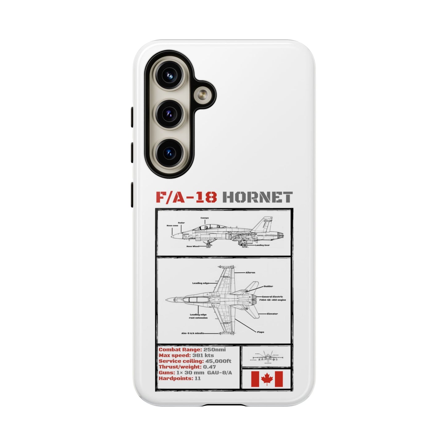 F/A-18 Hornet Schematic edition phone case (RCAF Colour-Way)