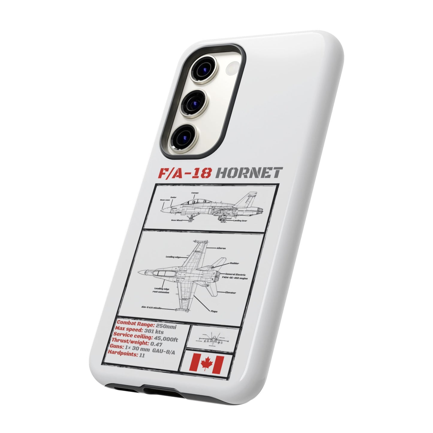 F/A-18 Hornet Schematic edition phone case (RCAF Colour-Way)