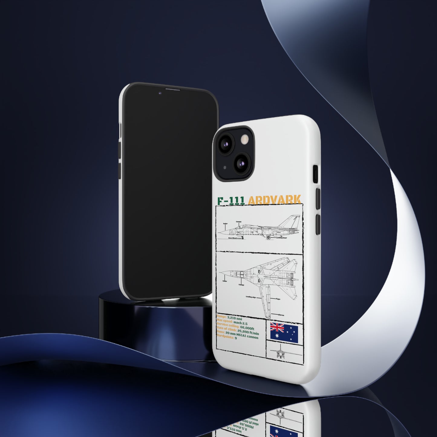 F111 Aardvark  Schematic Durable Phone Case (RAAF colouways)