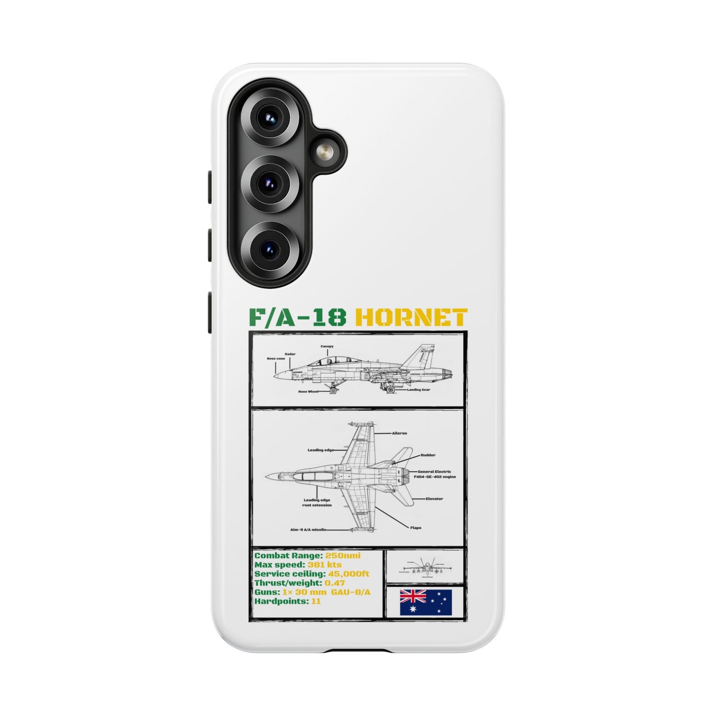 F/A-18 Hornet Schematic edition phone case (RAAF Colour-Way)