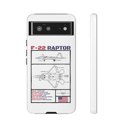 F-22 Raptor Schematic edition phone case (USAF Colour-Way)