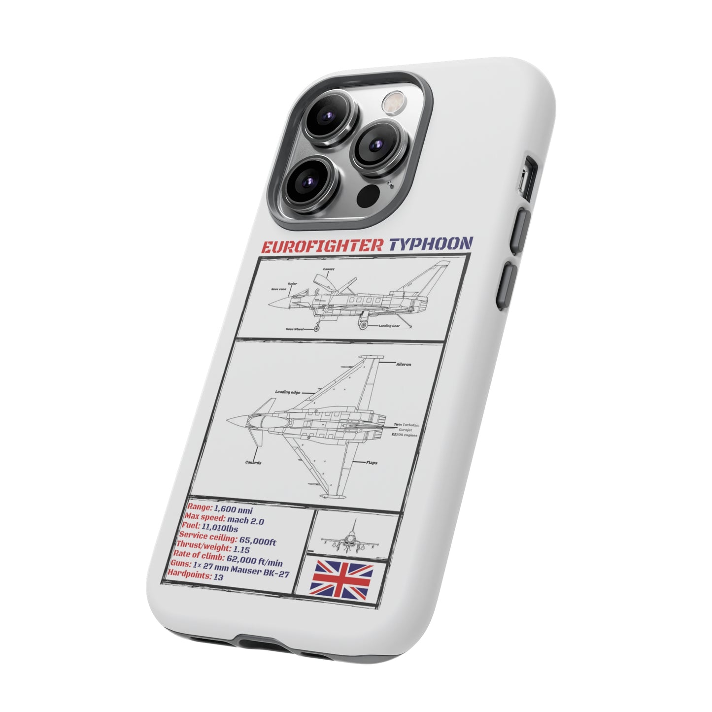 Eurofighter Typhoon Rigid Phone Case (RAF colour-ways)