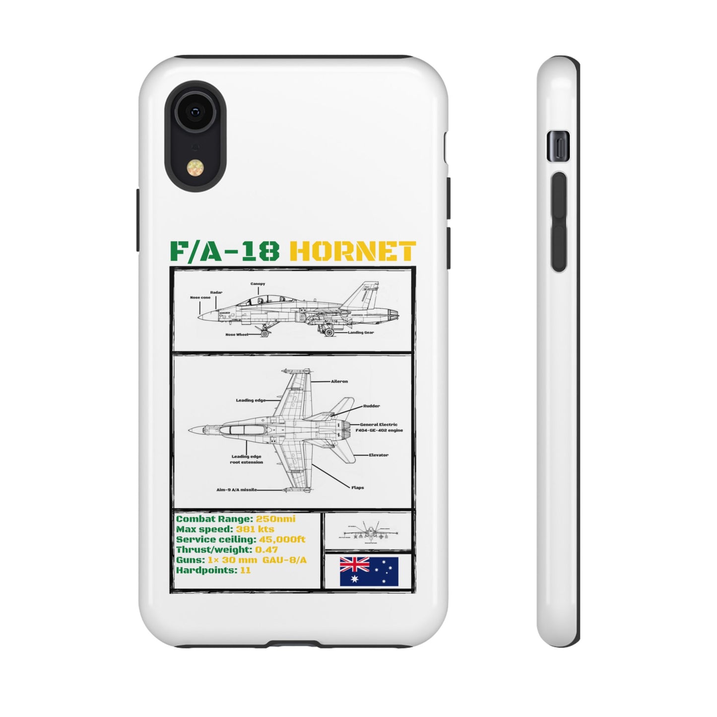 F/A-18 Hornet Schematic edition phone case (RAAF Colour-Way)