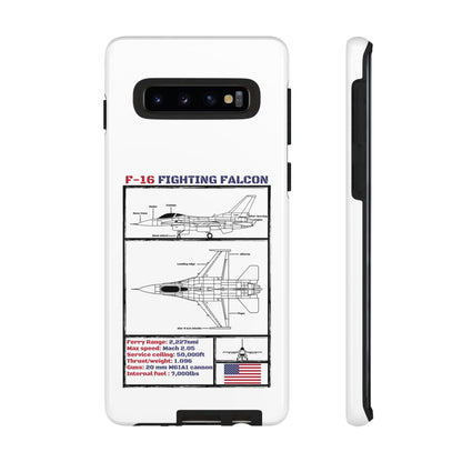 F-16 Fighting Falcon Schematic edition phone case (USAF Colour-Way)