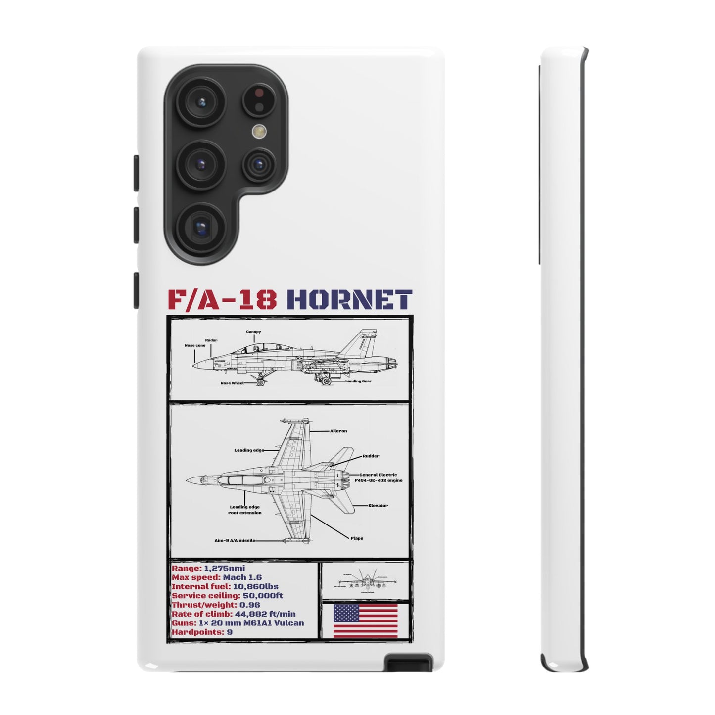 F/A-18 Hornet Schematic edition phone case (USAF Colour-Way)