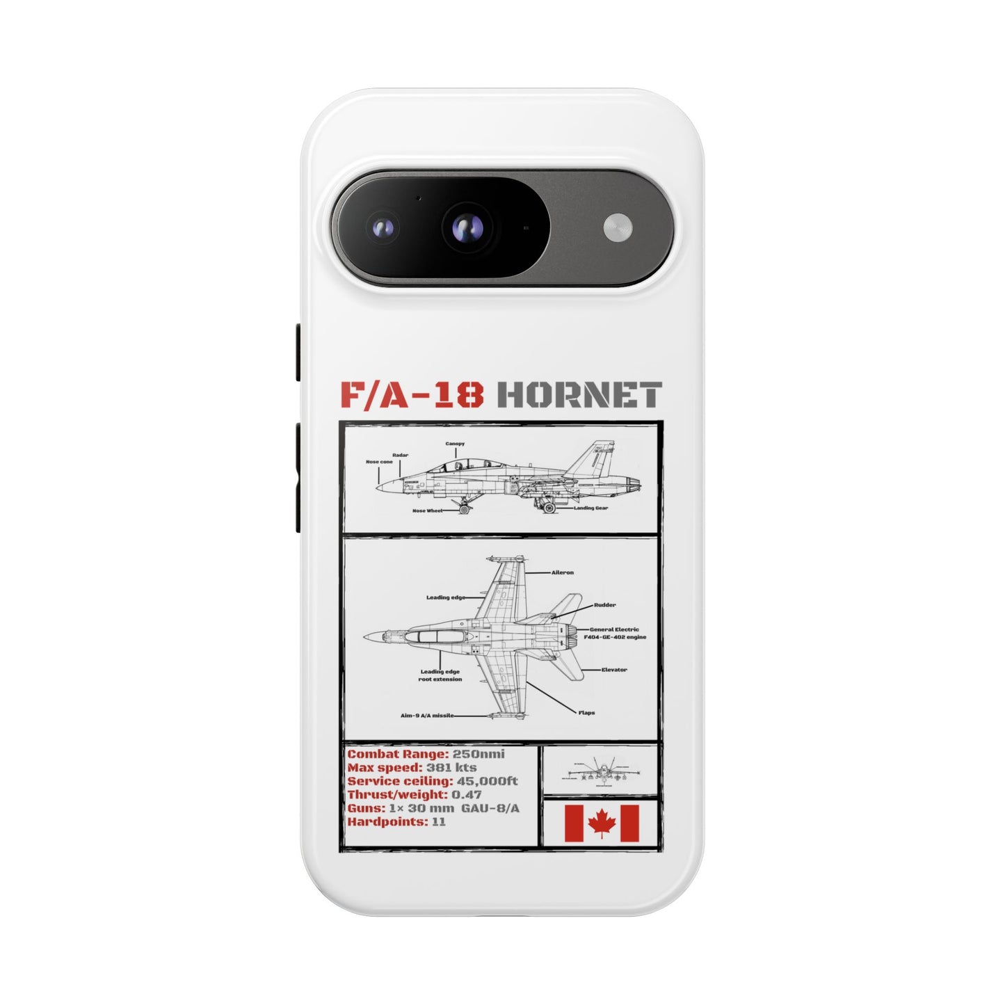 F/A-18 Hornet Schematic edition phone case (RCAF Colour-Way)