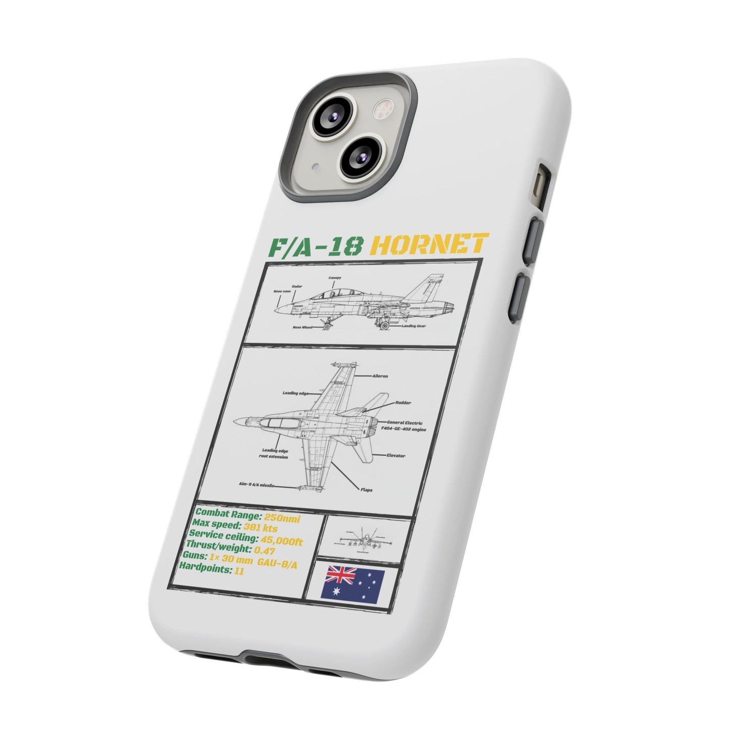 F/A-18 Hornet Schematic edition phone case (RAAF Colour-Way)