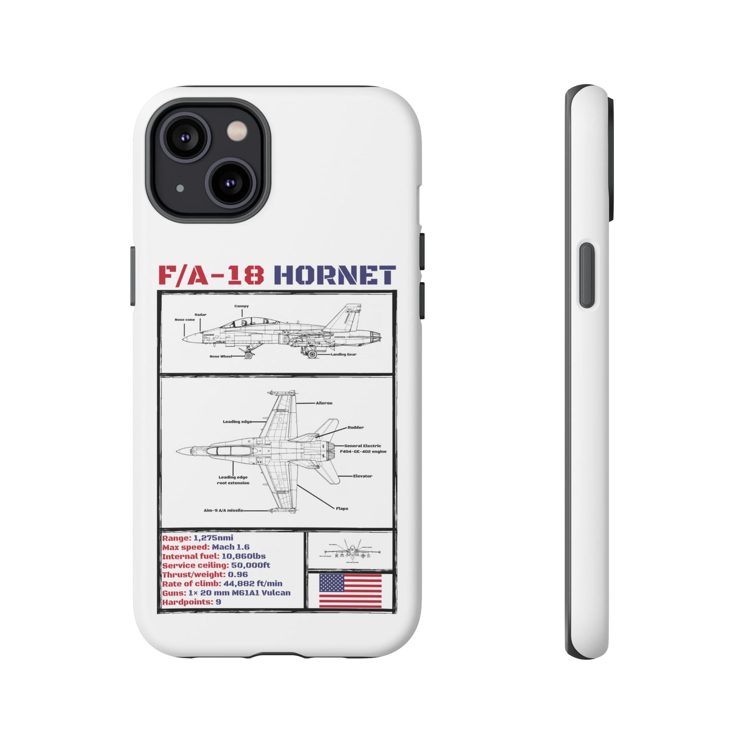 F/A-18 Hornet Schematic edition phone case