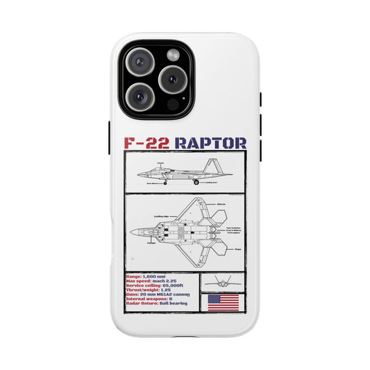 F-22 Raptor Schematic edition phone case (USAF Colour-Way)