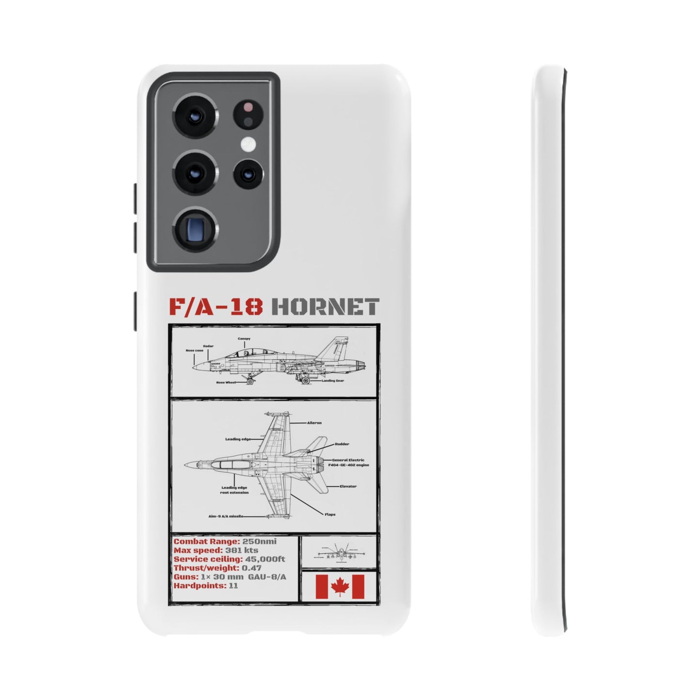 F/A-18 Hornet Schematic edition phone case (RCAF Colour-Way)