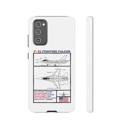 F-16 Fighting Falcon Schematic edition phone case (USAF Colour-Way)