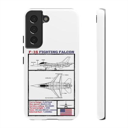 F-16 Fighting Falcon Schematic edition phone case (USAF Colour-Way)
