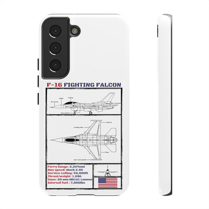 F-16 Schematic rigid Phone Case (USAF colour-ways)