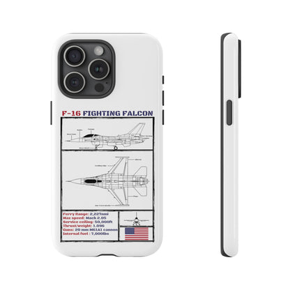 F-16 Schematic rigid Phone Case (USAF colour-ways)