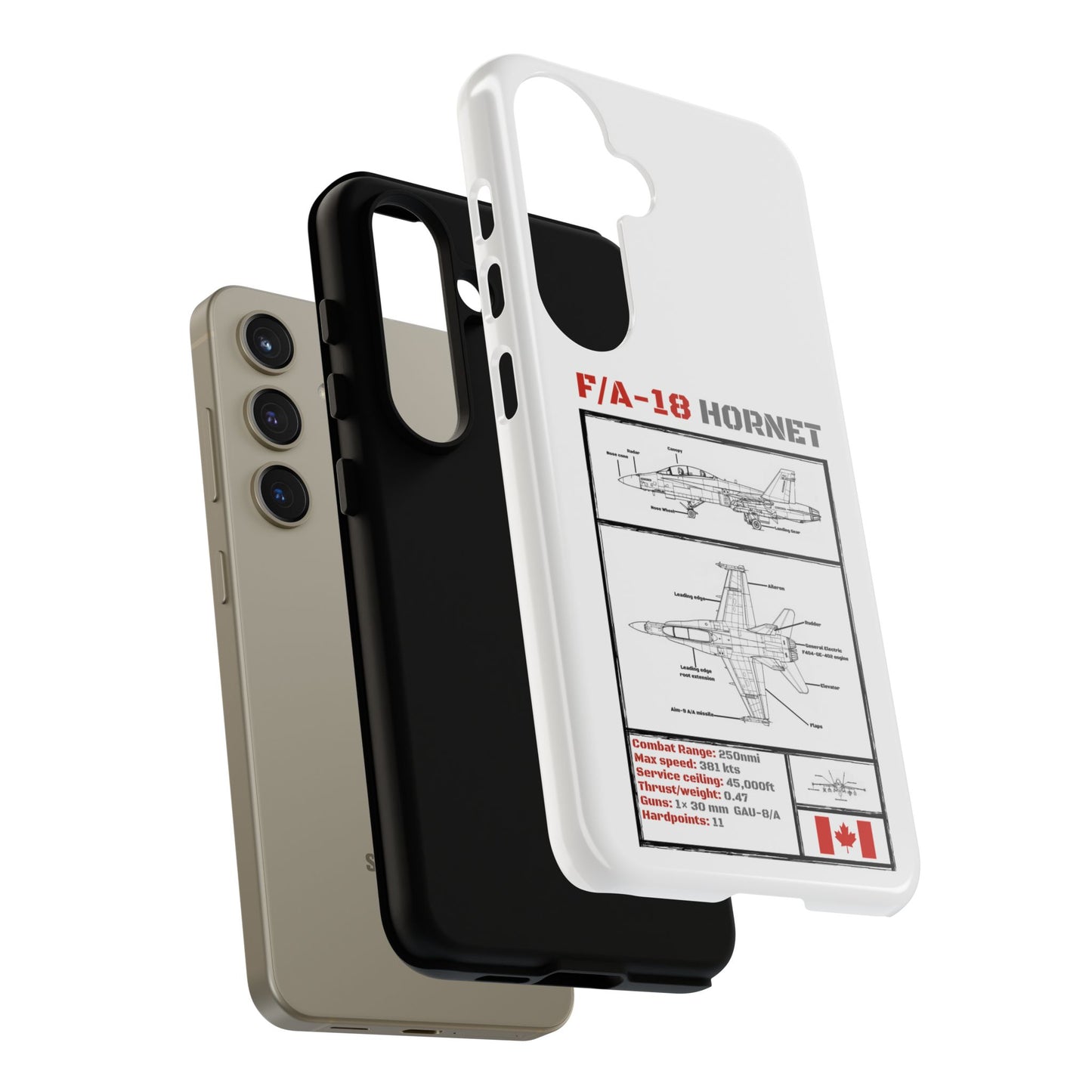 F/A-18 Hornet Schematic edition phone case (RCAF Colour-Way)