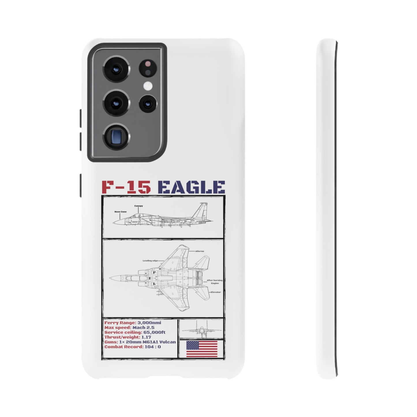 F-15 Schematic rigid Phone Case (USAF colour-ways)