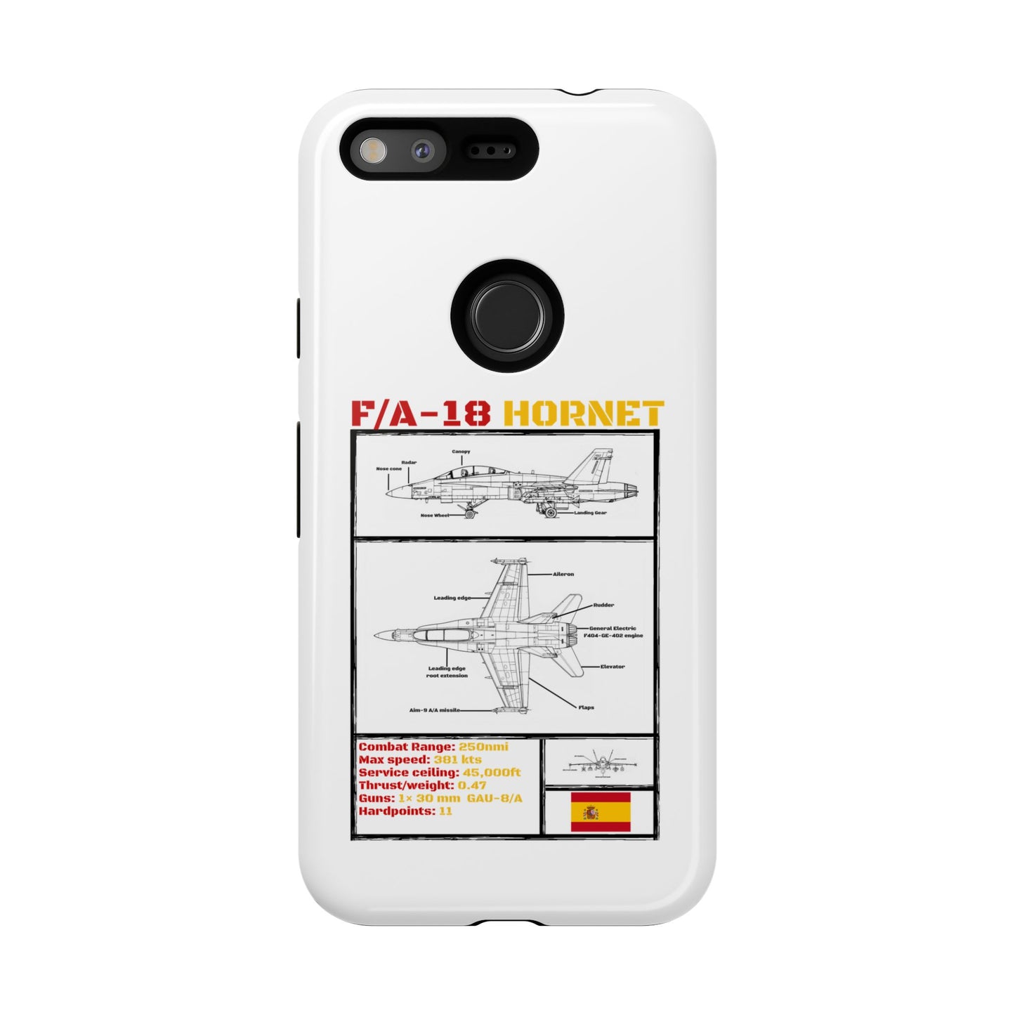 F/A-18 Hornet Schematic edition phone case (EDA Colour-Way)