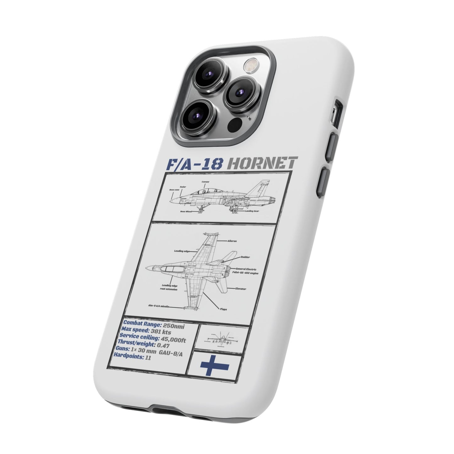 F/A-18 Hornet Schematic edition phone case (FAF Colour-Way)