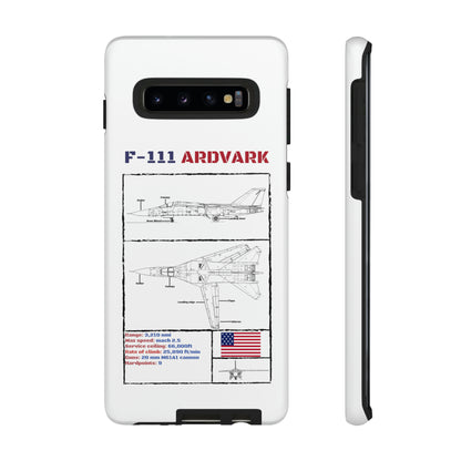 F111 Aardvark  Schematic Durable Phone Case (USAF Colourways)