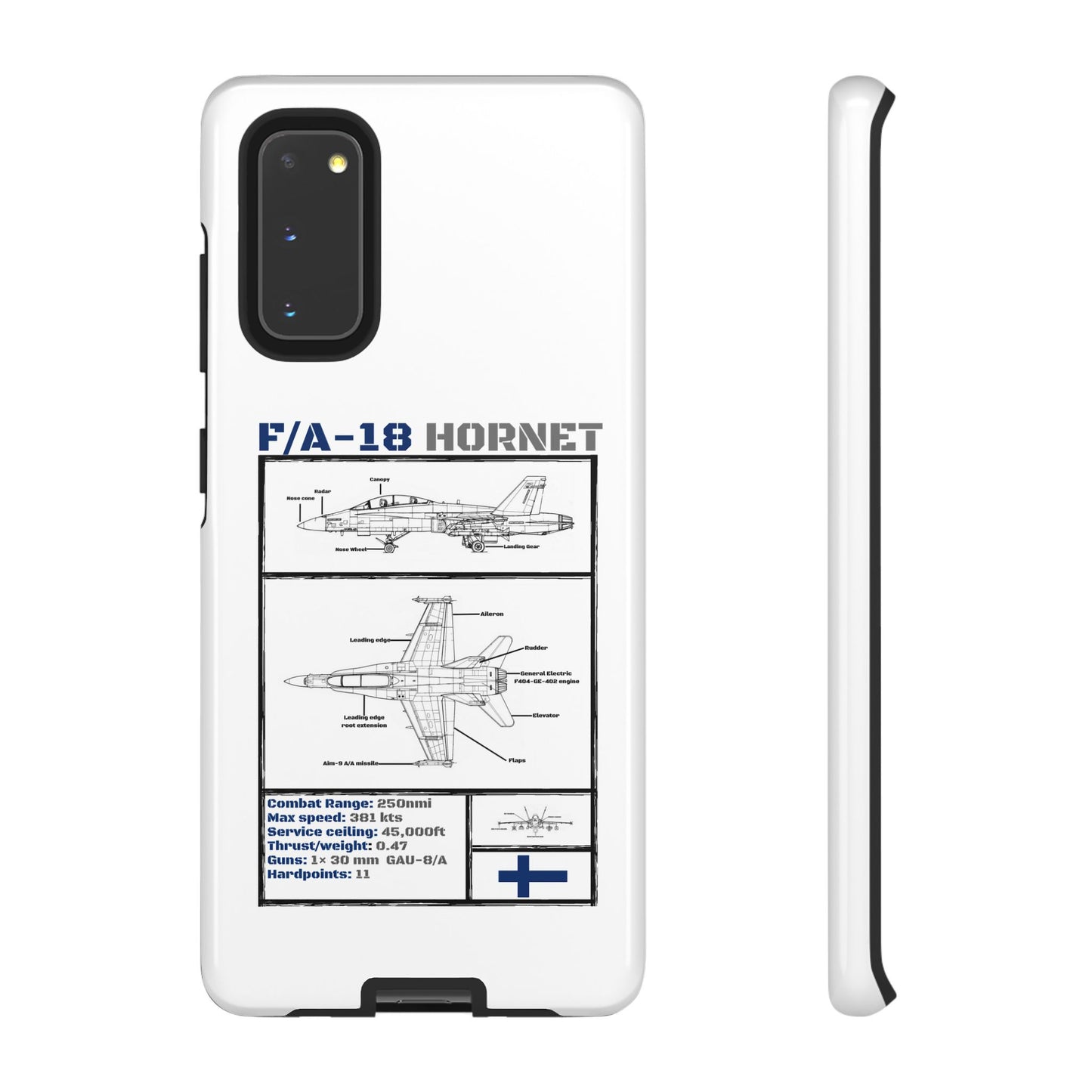 F/A-18 Hornet Schematic edition phone case (FAF Colour-Way)